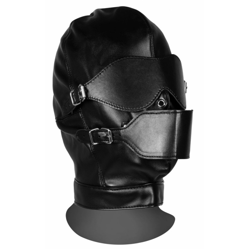 Ouch! Xtreme Cagoule avec Masque et Bâillon Blind Mask Gag Noire